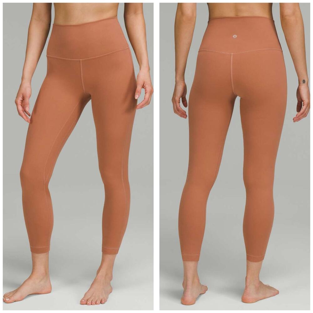Lululemon Align High-Rise Pant 25" Size 2 Tan Leggings Athleisure lw5ctcs